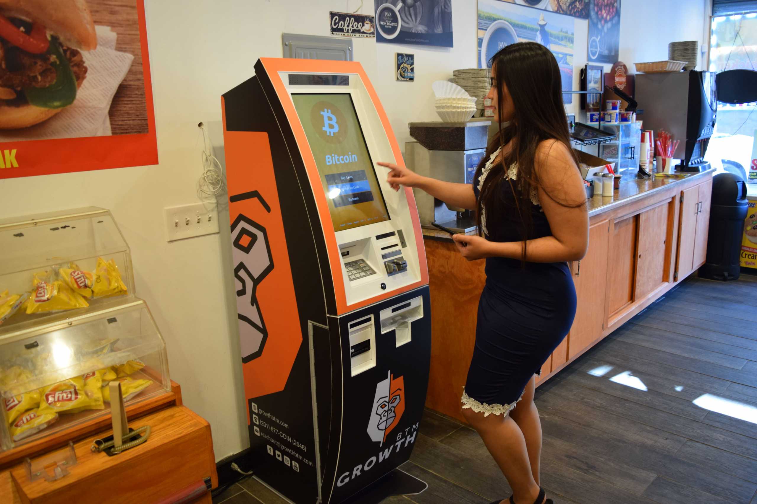 buying bitcoin at a machine